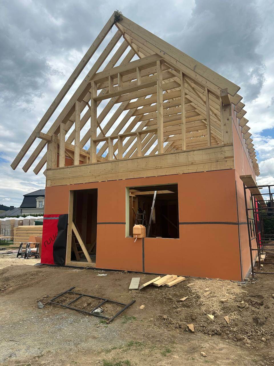 skielet domu drewnianego
