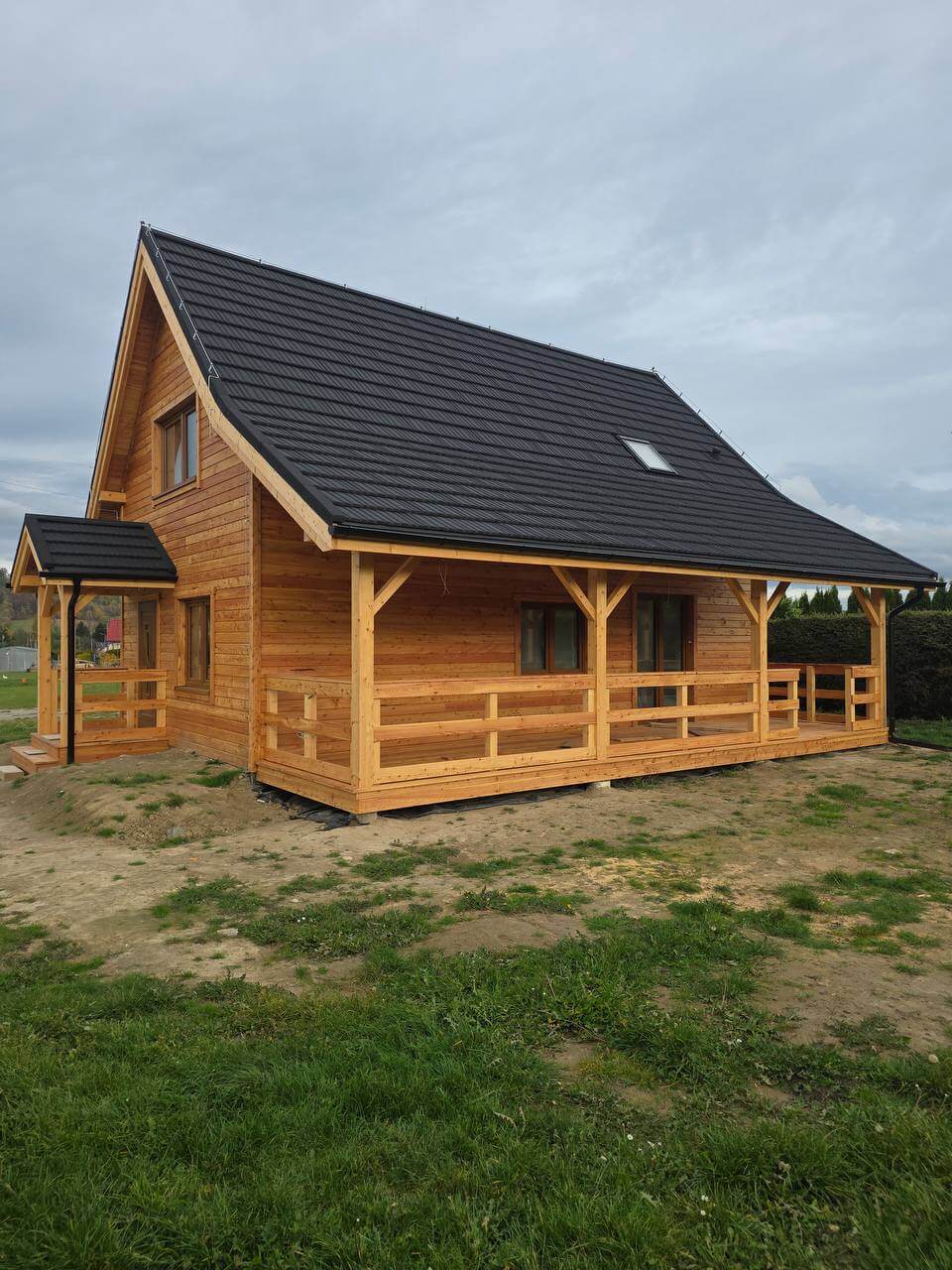 dom szkieletowy z blachą z posypką